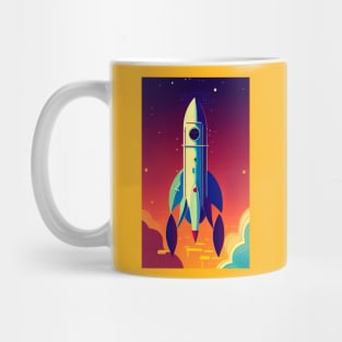 Rocketship artwork Mug